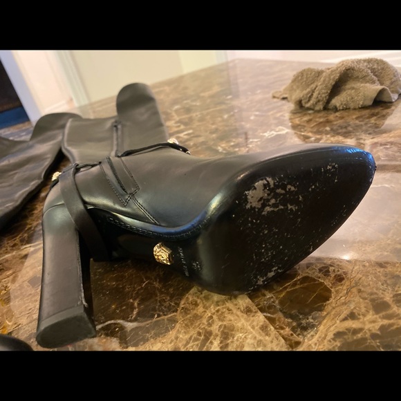 Black W Over-the-knee Leather Horse Riding Style - Picture 5 of 8